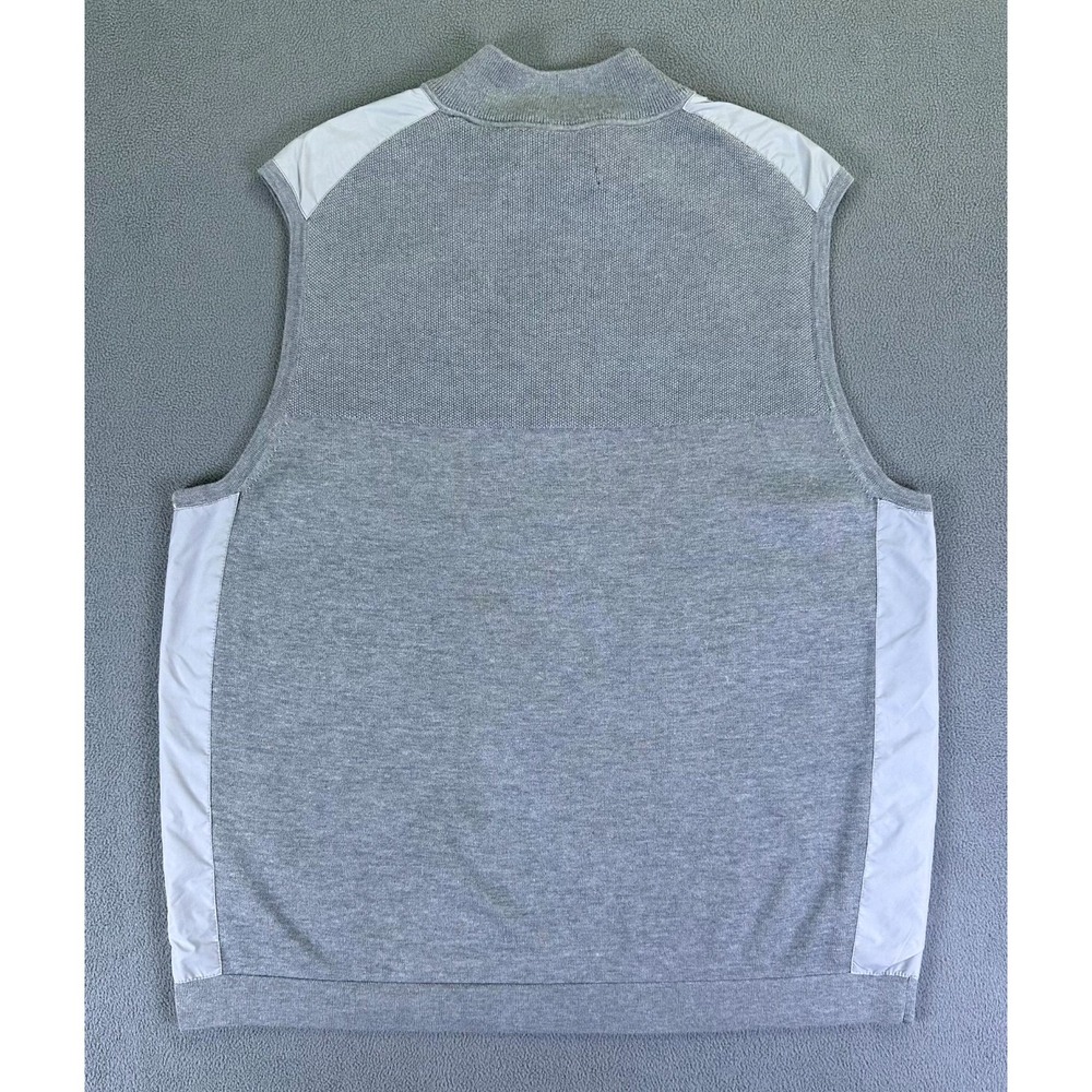 Tommy Bahama Vest Mens XL Grey Island Zone Fairway Knit Zip Prep Resort Sweater - Picture 4 of 12